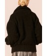 Fleece Pocket Lapel Casual Jacket Coat