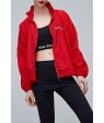 Red Letters Print Casual Jacket