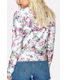 Light-Floral Print Casual Jacket