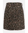 Leopard Print Pocket Sexy Mini Skirt