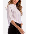 White Stripe Button Up Casual Shirt